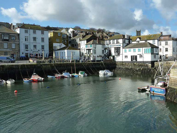 Custom House Quay and The Chain Locker Pub. Falmouth, Cornwall